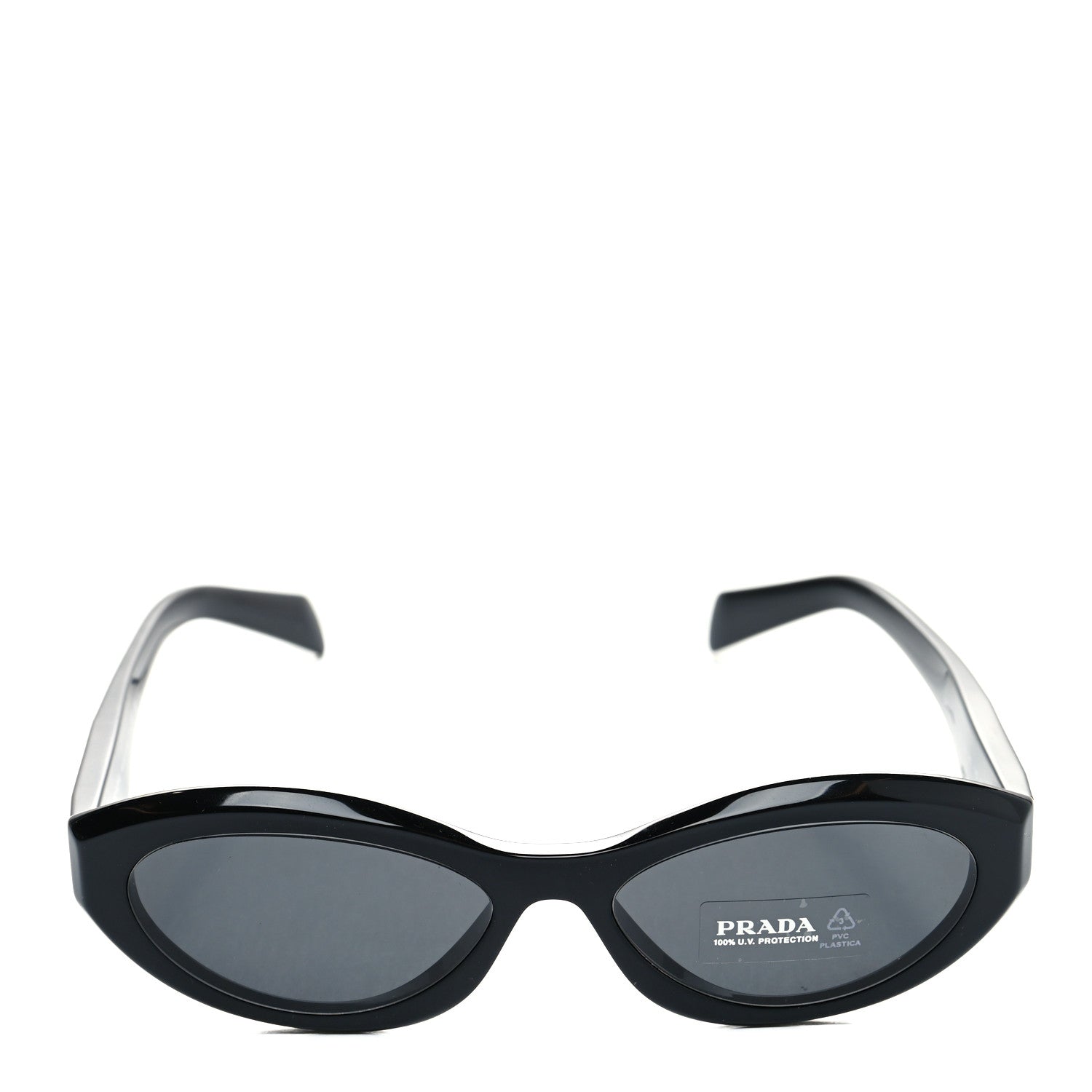 Prada Acetate Oval Sunglasses SPR 26Z Black 2 of 6