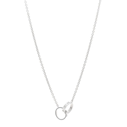 Cartier 18K White Gold Interlocking LOVE Necklace 1 of 4