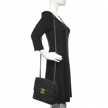 Chanel Caviar Quilted Medium Single Flap Black 2 of 14