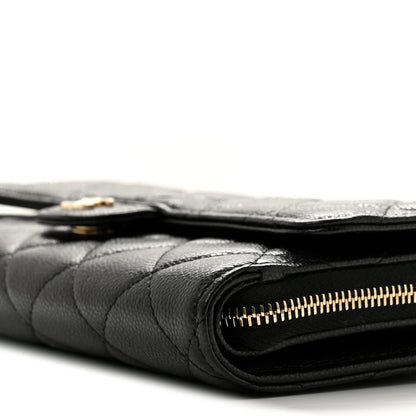 Chanel Caviar Quilted Phone Holder Wallet on Removable Chain Black 11 of 13