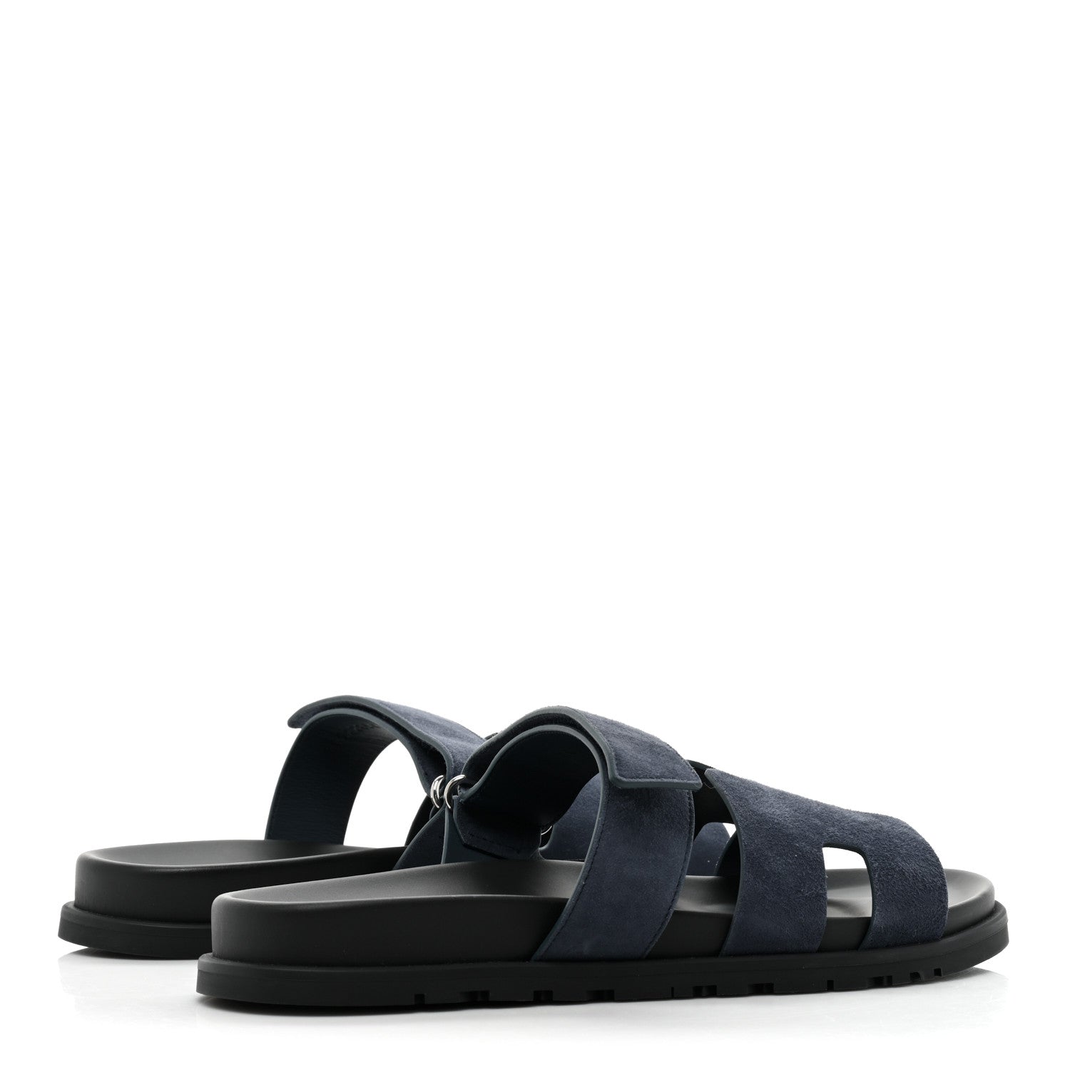 Hermes Suede Goatskin Mens Chypre Sandals 43.5 Bleu Celeste 4 of 9