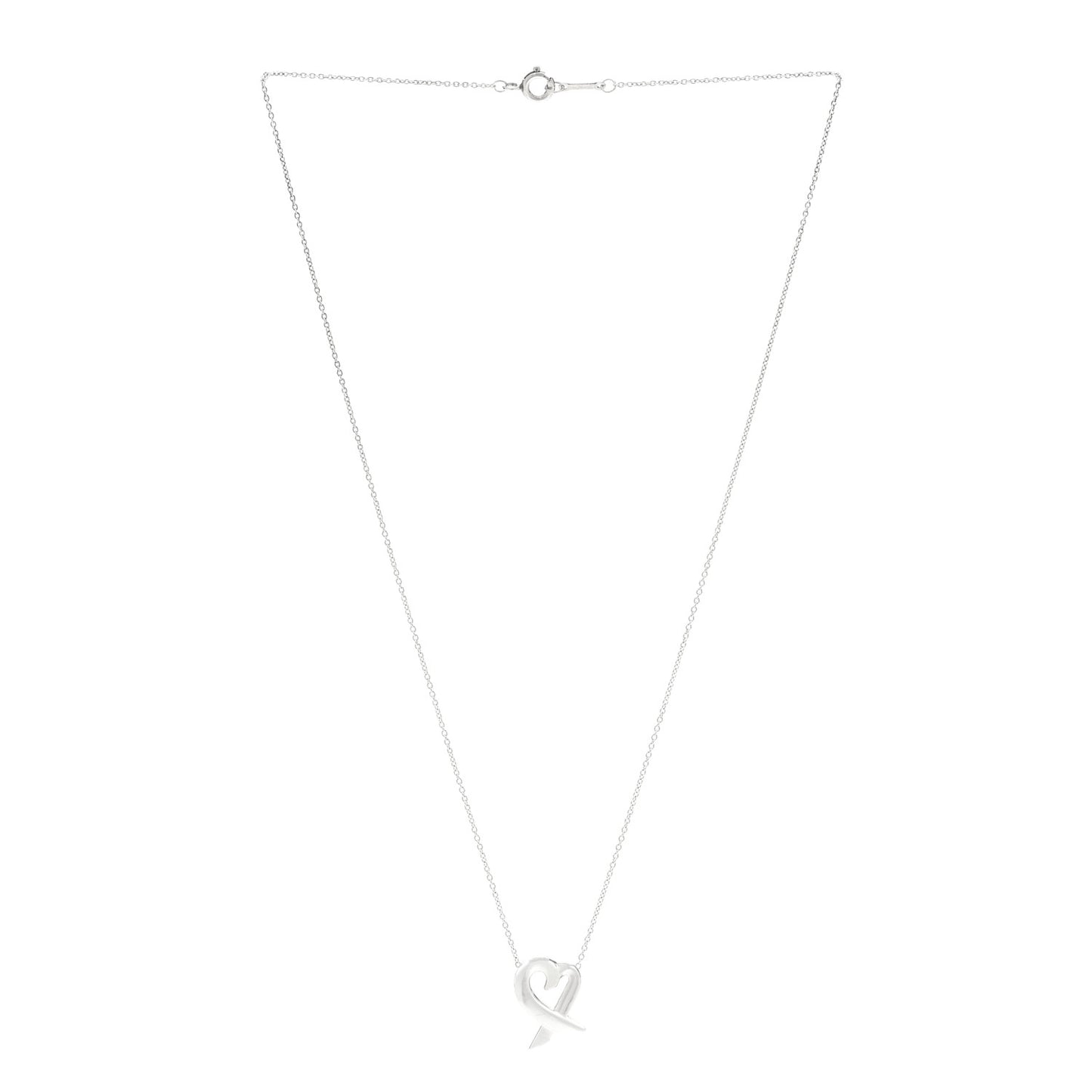 Sterling Silver Paloma Picasso Loving Heart Pendant Necklace