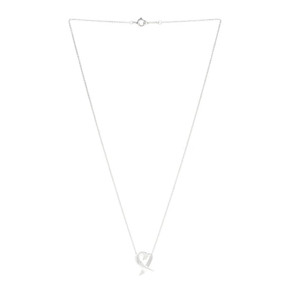 Tiffany Sterling Silver Paloma Picasso Loving Heart Pendant Necklace 3 of 7