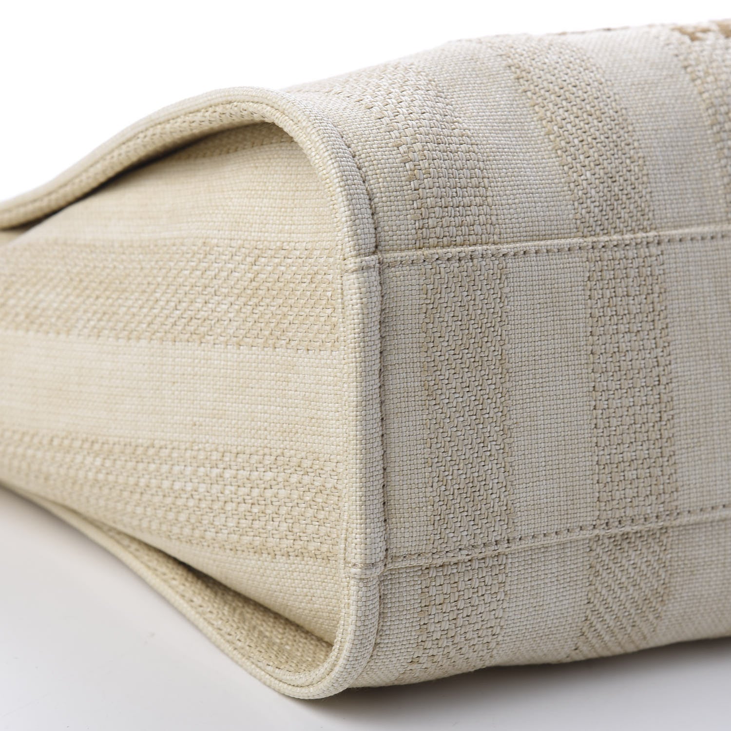 Chanel Mixed Fibers Calfskin Striped Small Deauville Tote Beige 5 of 9