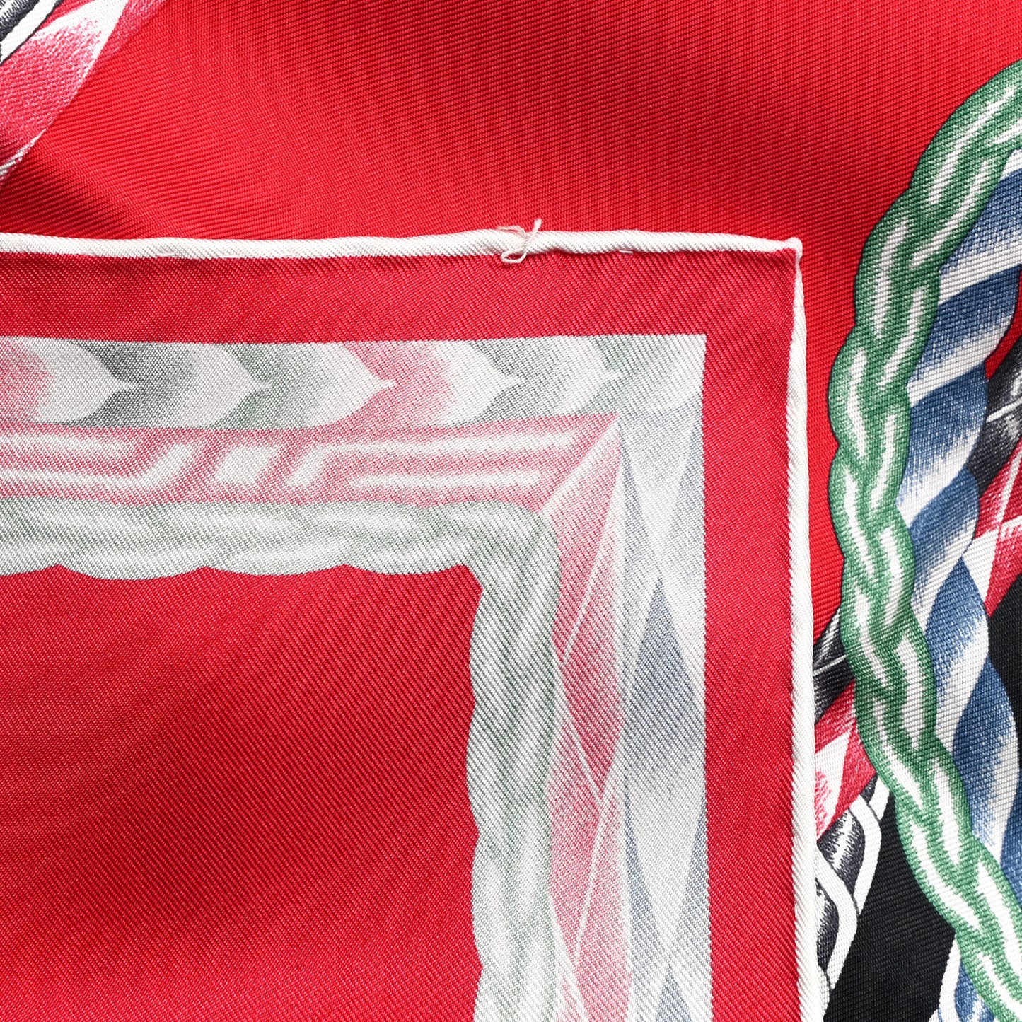 Silk Robe Du Soir Scarf 90 Rouge White Lavande