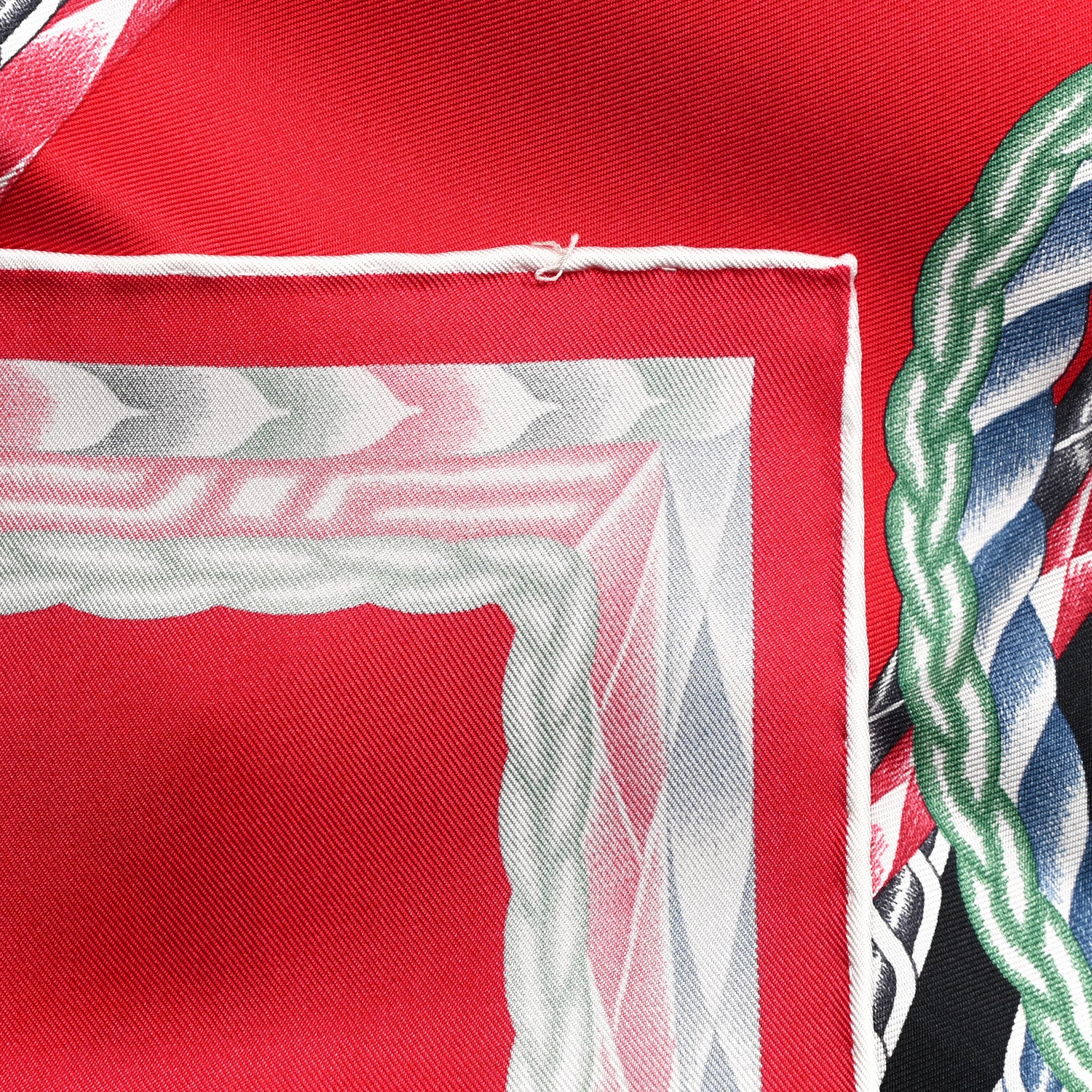Hermes Silk Robe Du Soir Scarf 90 Rouge White Lavande 5 of 5