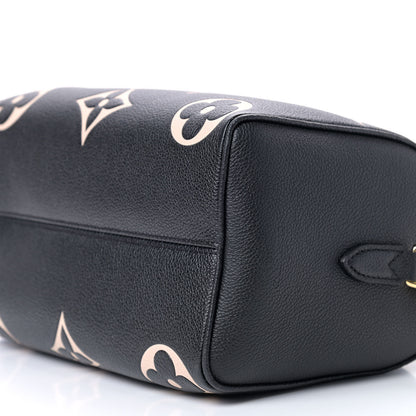 Louis Vuitton Empreinte Monogram Giant Speedy Bandouliere 25 Black Beige 7 of 8
