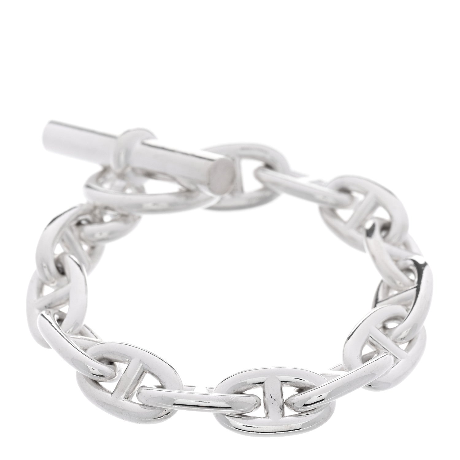 Hermes Sterling Silver MM Chaine D'Ancre Bracelet 1 of 3