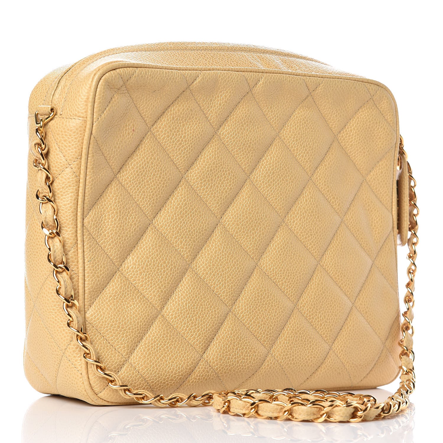 Chanel Caviar Quilted Camera Case Beige 3 of 10