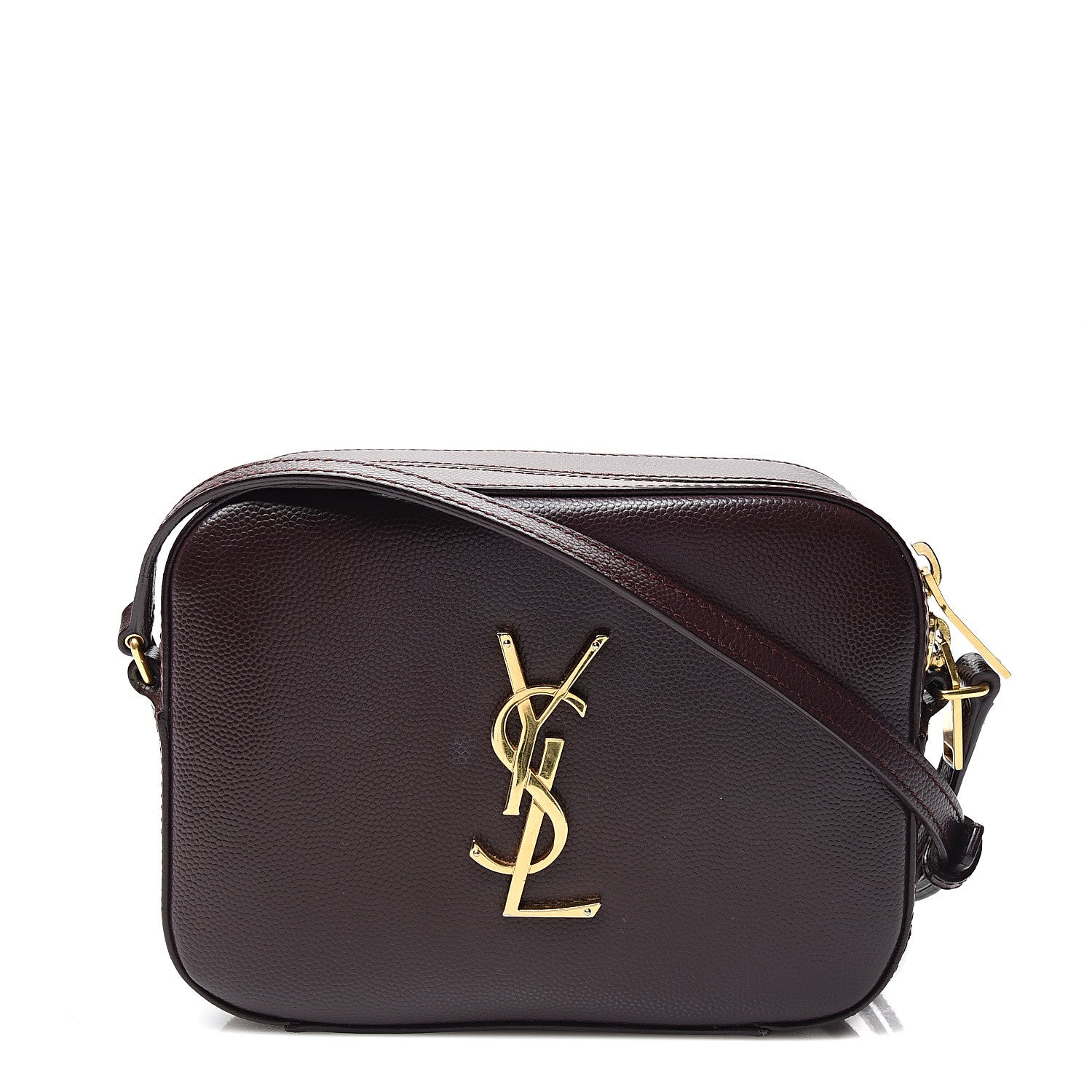 Saint Laurent Grain De Poudre Small Classic Monogram Camera Bag Burgundy 1 of 10