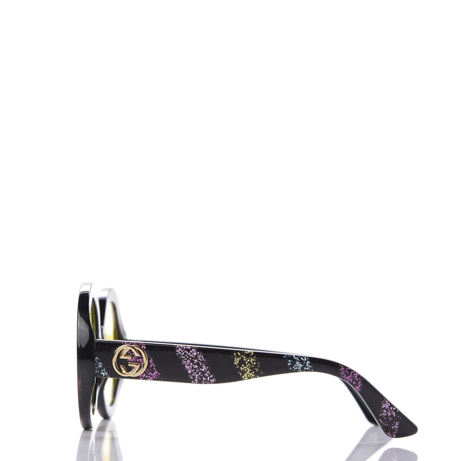 Gucci Acetate Round Glitter GG0319S Sunglasses Rainbow 3 of 8