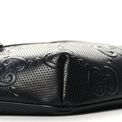 Gucci Calfskin GG Tennis Embossed Belt Bag Black 9 of 12