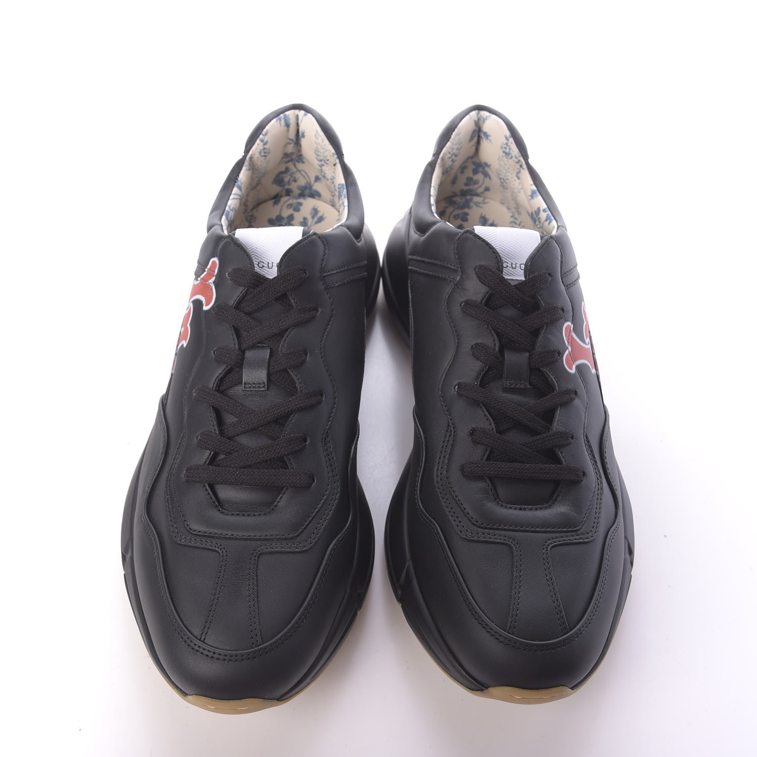 Gucci X MLB Calfskin LA Dodgers Mens Rhyton Sneakers 13.5 Black 5 of 12