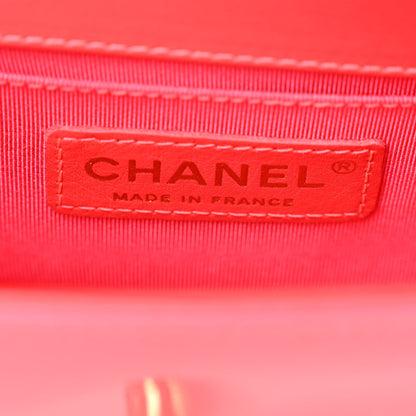 Chanel Patent Calfskin Quilted Small Boy Flap Pink 6 of 10