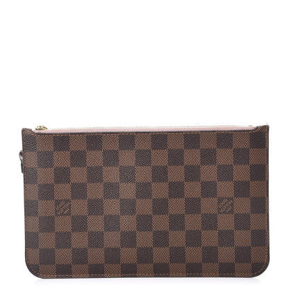 Louis Vuitton Damier Ebene Neverfull MM GM Pochette Rose Ballerine 1 of 8