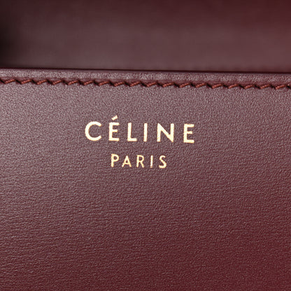 Celine Box Calfskin Small Classic Box Flap Bag Burgundy 6 of 13