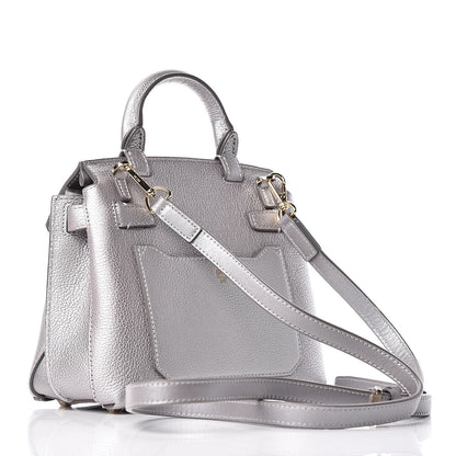 MCM Metallic Grained Calfskin Mini Milla Crossbody Silver 3 of 11