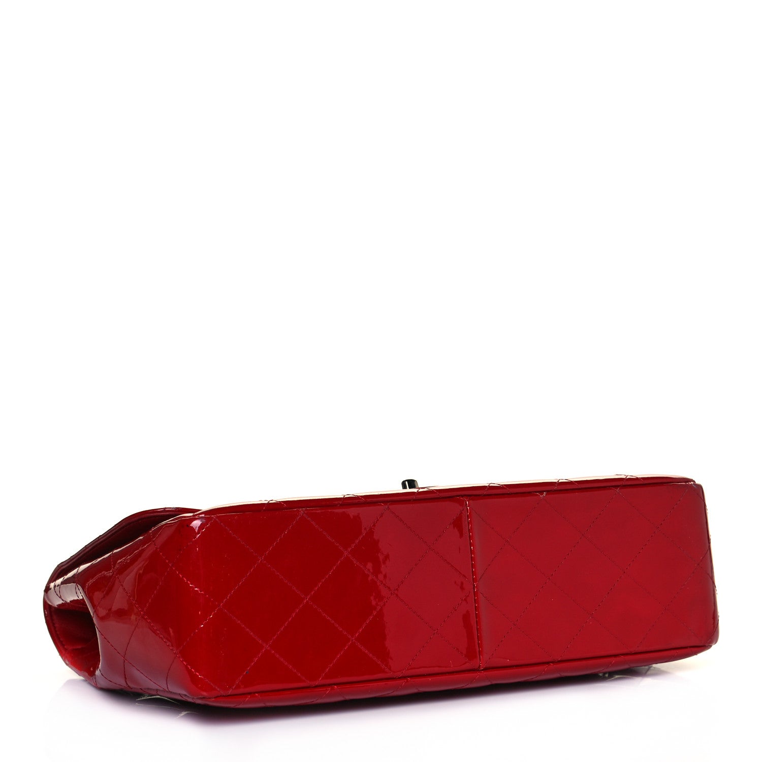 Chanel Patent Jumbo Single Flap Red 3 of 16