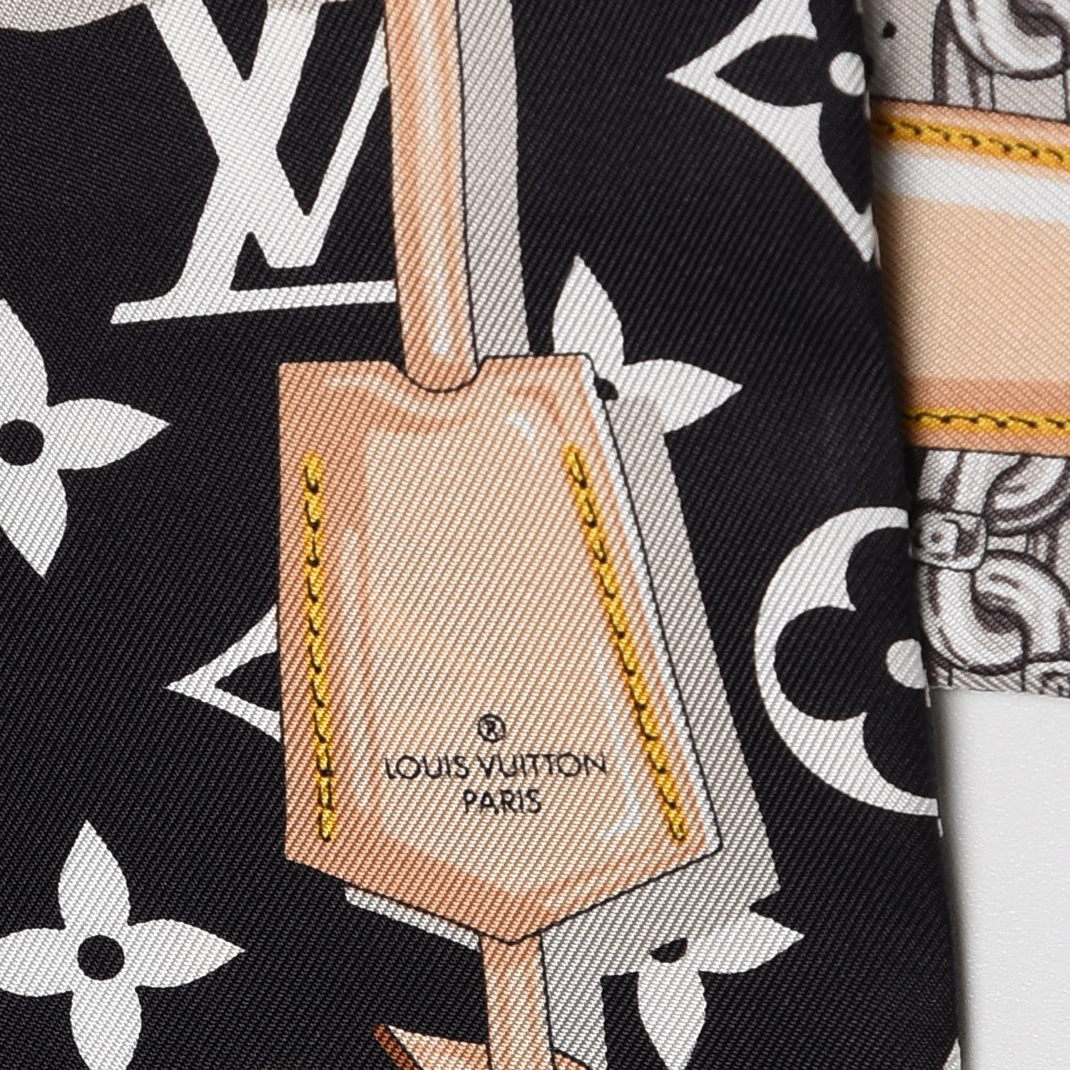 Louis Vuitton Silk Monogram Confidential Bandeau Black 3 of 7