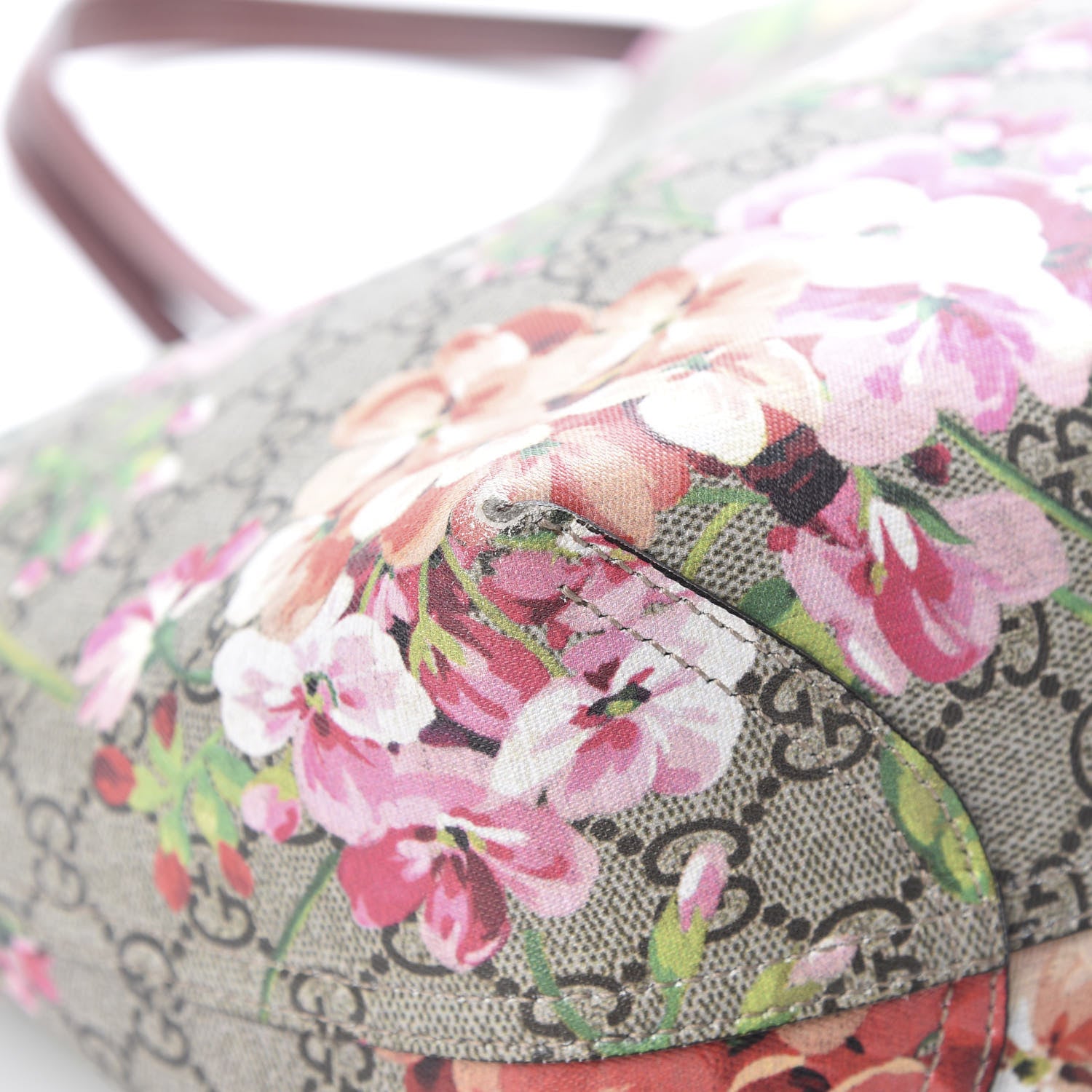 Gucci GG Supreme Monogram Blooms Medium Reversible Tote Beige Multicolor Dry Rose 11 of 18