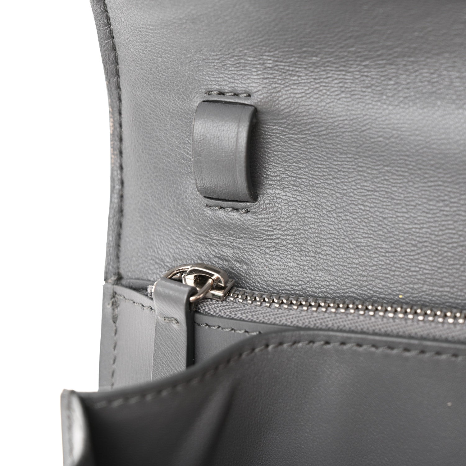 Celine Smooth Calfskin Medium Classic Box Flap Bag Storm 13 of 15