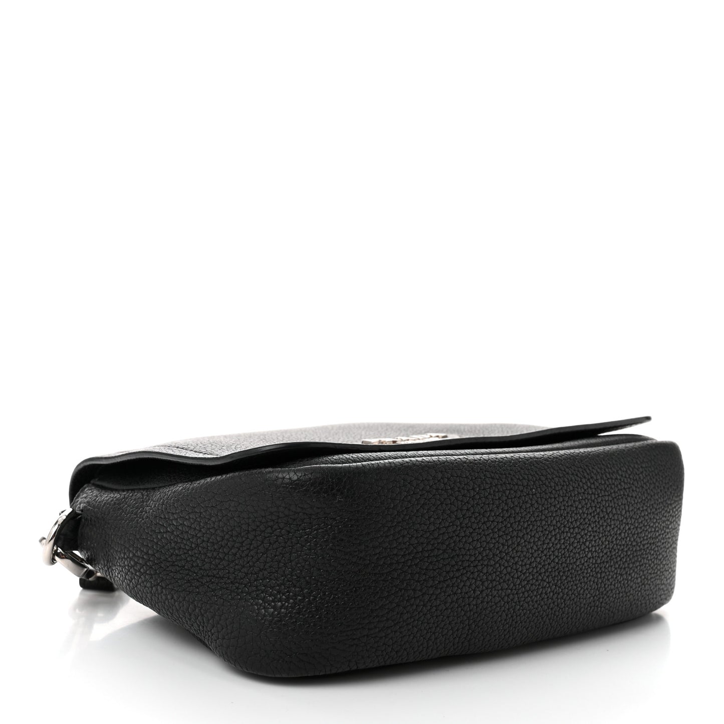 Vitello Daino Soft Flap Crossbody Black