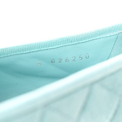 Chanel Suede Calfskin Quilted Cap Toe CC Ballerina Flats 38 Light Blue 9 of 9