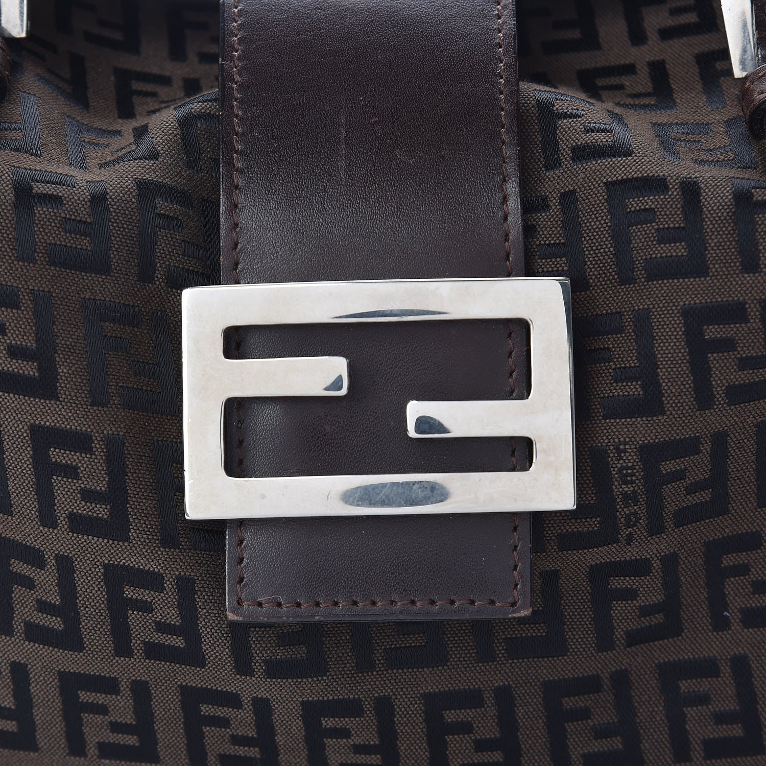 Fendi Zucchino Small Shoulder Bag Tobacco 9 of 11
