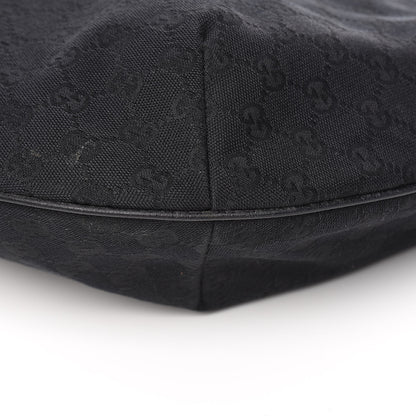 Gucci Monogram Web Medium Half Moon Hobo Black 10 of 13