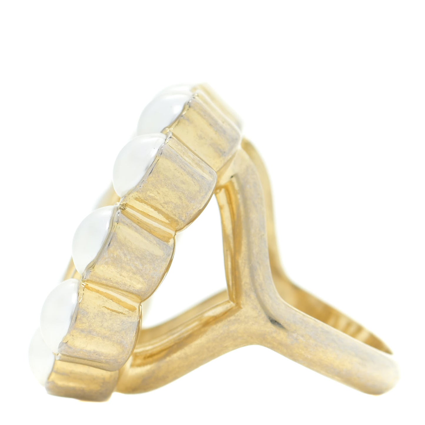 Pearl Double G Ring M Gold