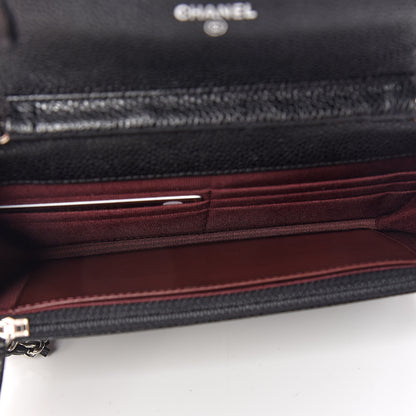 Chanel Caviar Quilted Wallet On Chain WOC Black 5 of 12
