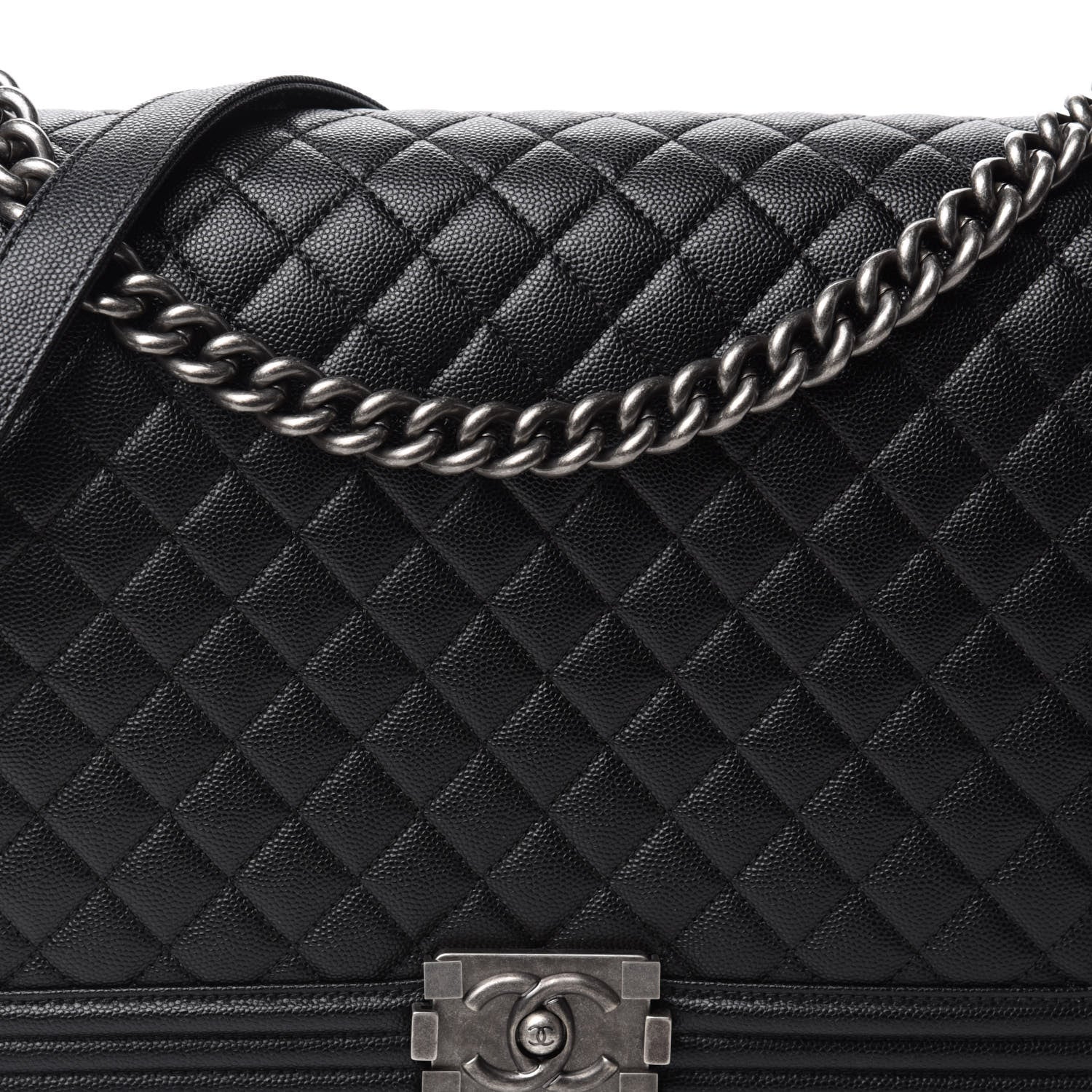 Chanel Caviar Quilted Large Boy Flap Black 11 of 12
