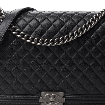 Chanel Caviar Quilted Large Boy Flap Black 11 of 12