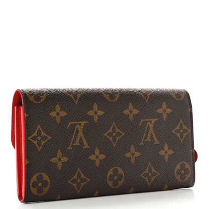 Louis Vuitton Monogram Bloom Flower Emilie Wallet Rouge 3 of 9