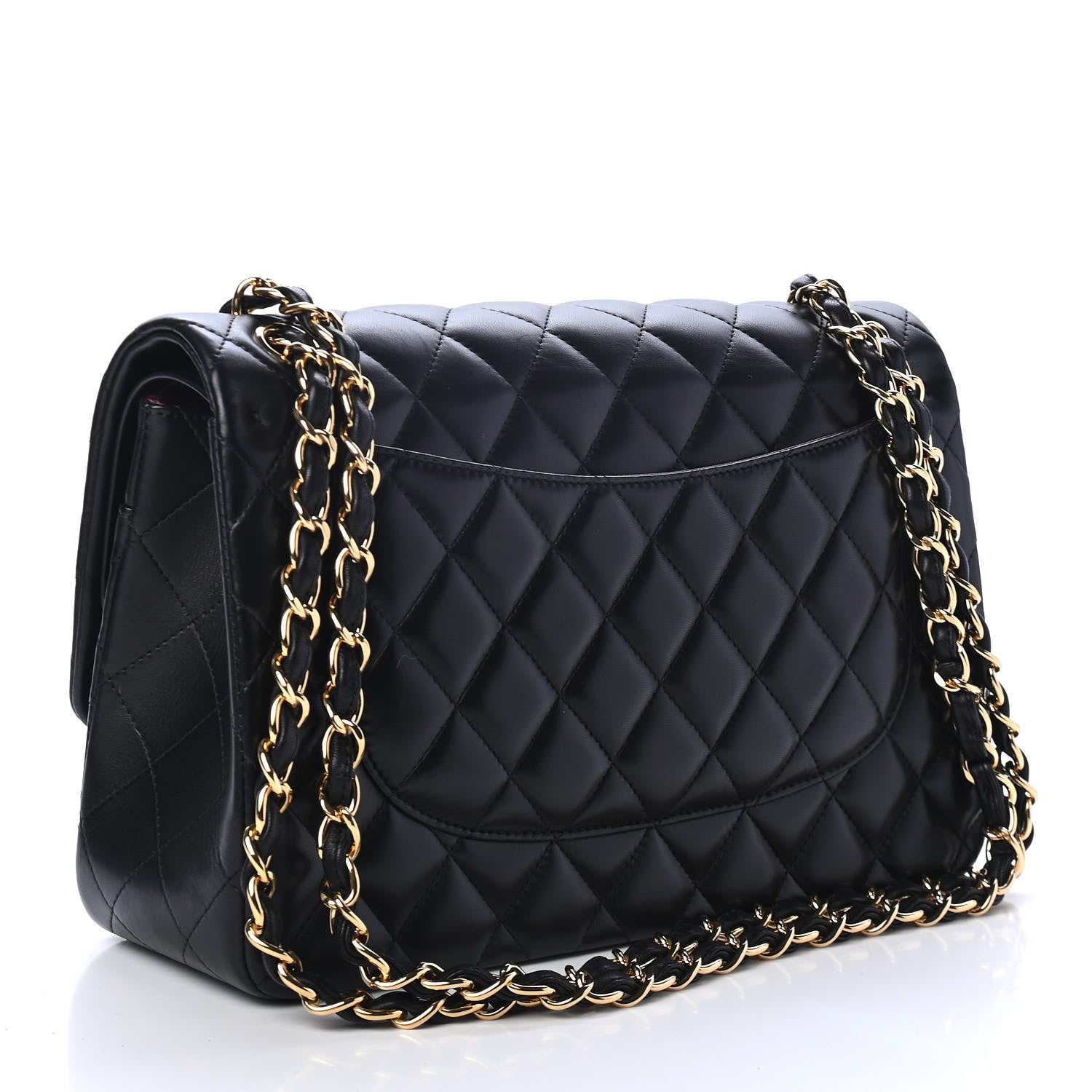 Chanel Lambskin Quilted Jumbo Double Flap Black 2 of 4