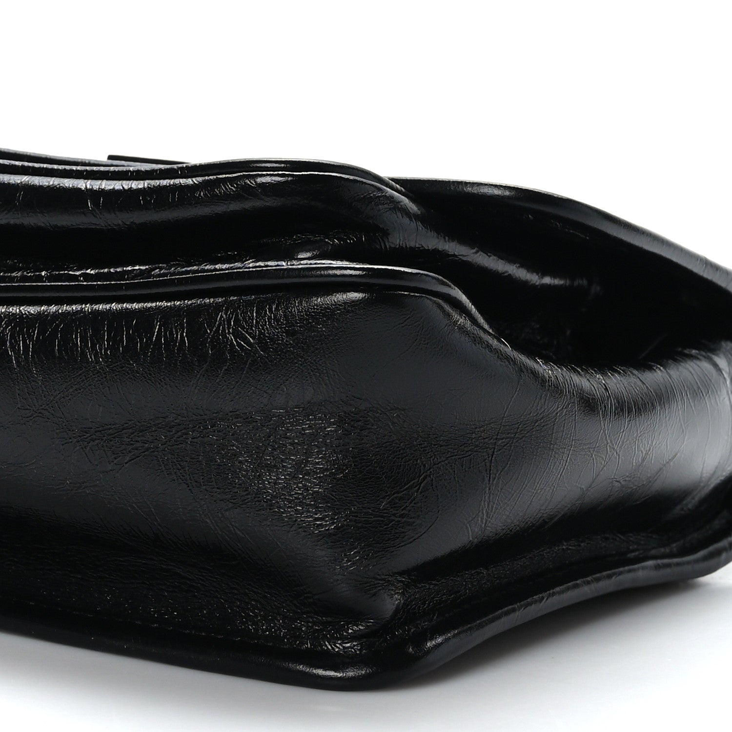 Saint Laurent Crinkled Calfskin Matelasse Monogram Baby Niki Chain Satchel Black 8 of 8