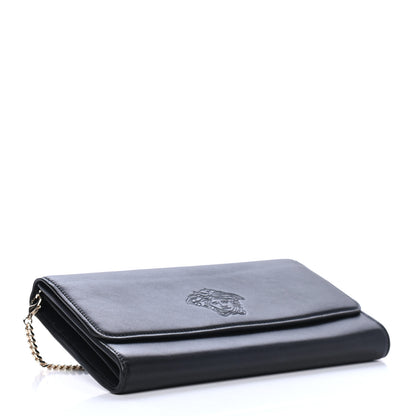 Versace Grained Calfskin Medusa Wallet on Chain Black 3 of 4