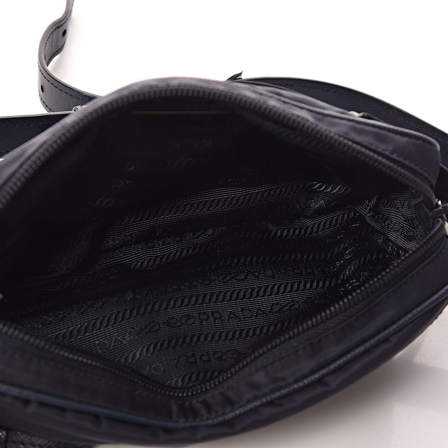 Tessuto Nylon Saffiano Belt Bag Blue