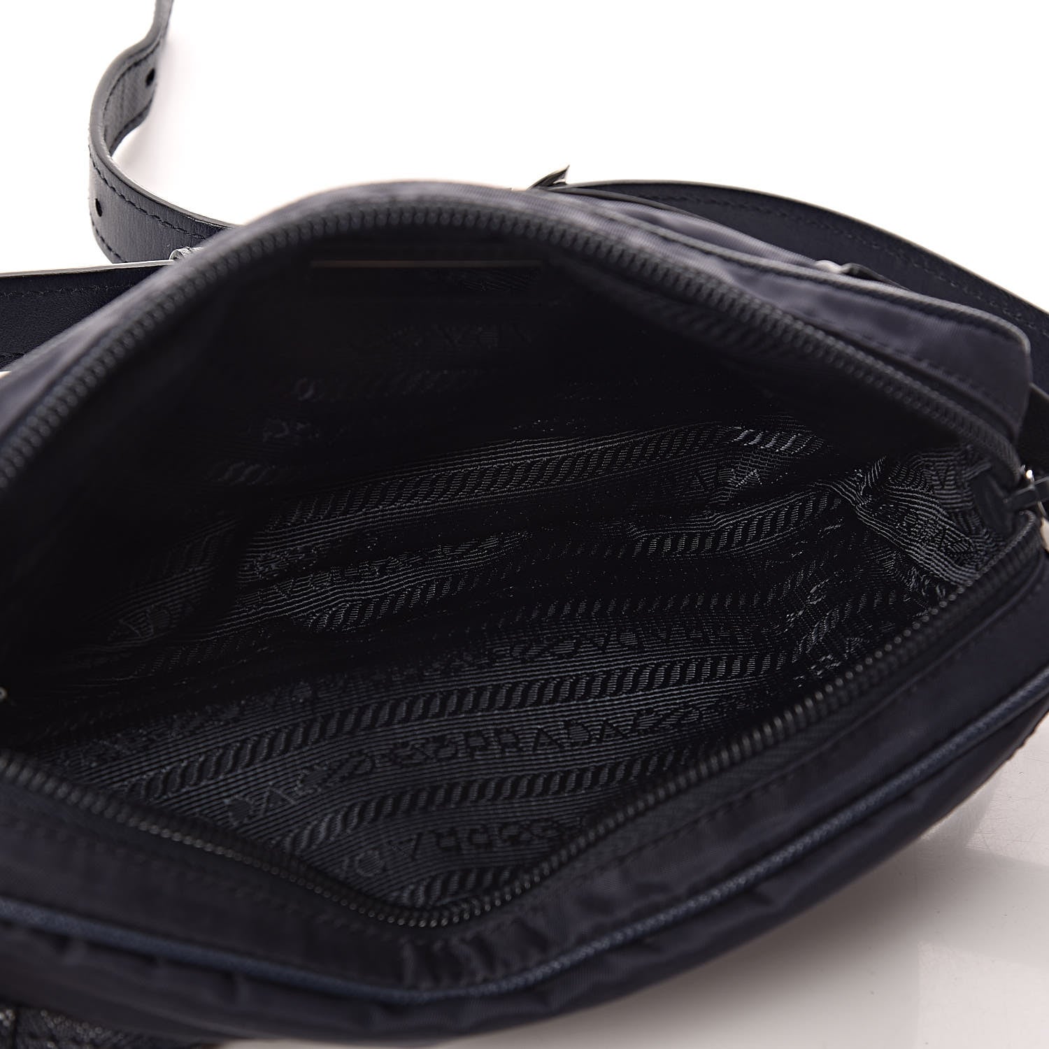 Prada Tessuto Nylon Saffiano Belt Bag Blue 5 of 9