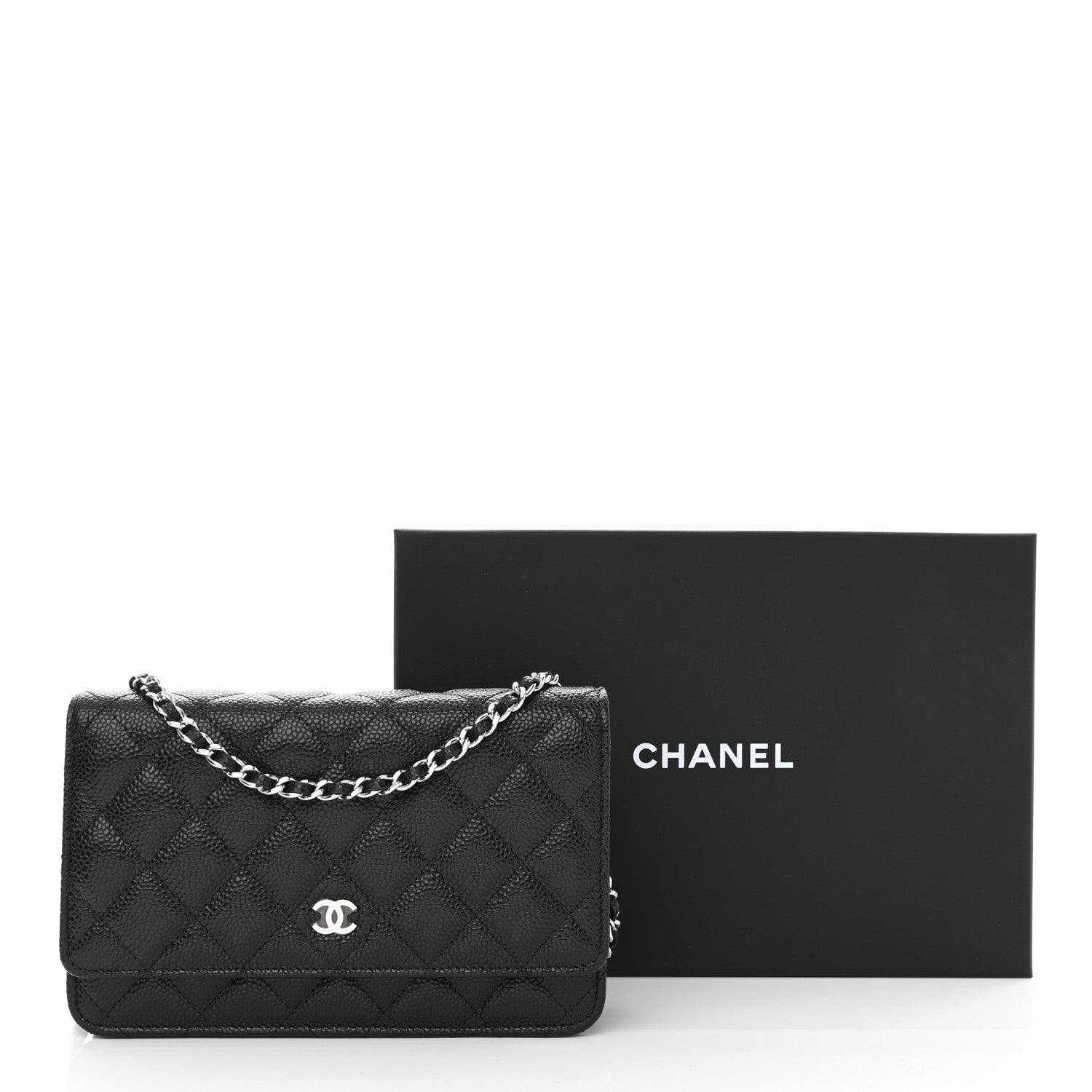 Chanel Caviar Quilted Wallet On Chain WOC Black 12 of 12