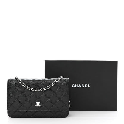 Chanel Caviar Quilted Wallet On Chain WOC Black 12 of 12