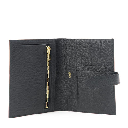 Hermes Epsom Bearn Compact Wallet Black 5 of 10