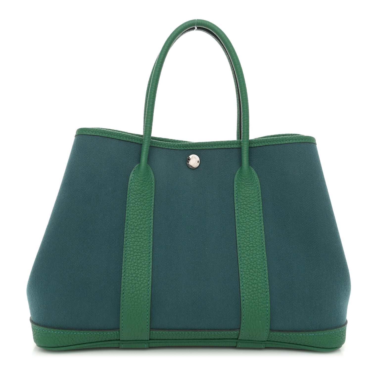 Hermes Toile Negonda Garden Party Tote 30 TPM Vert Bosphore Vert Vertigo 1 of 11