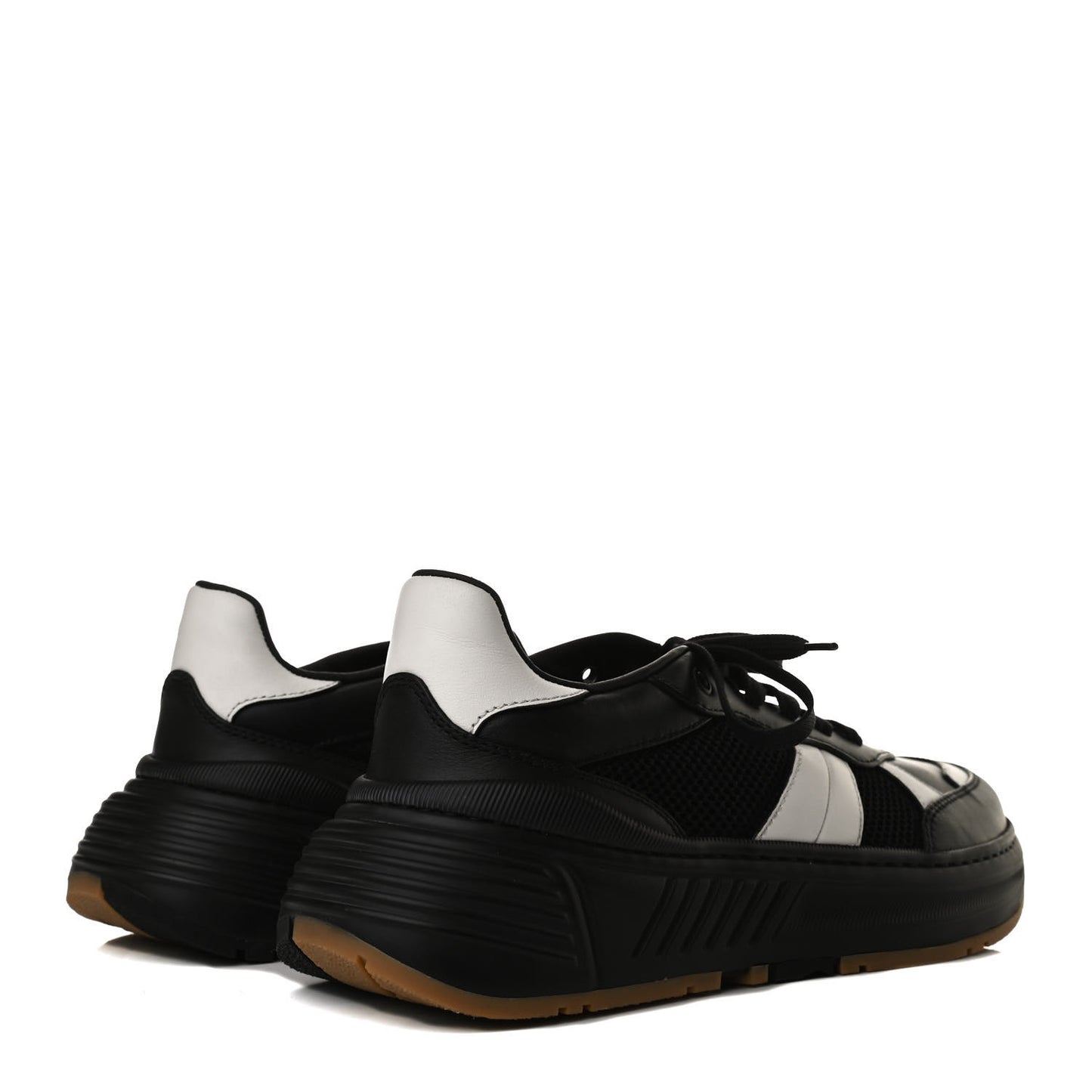 Calfskin Technical Mesh Speedster Sneakers 42 Black