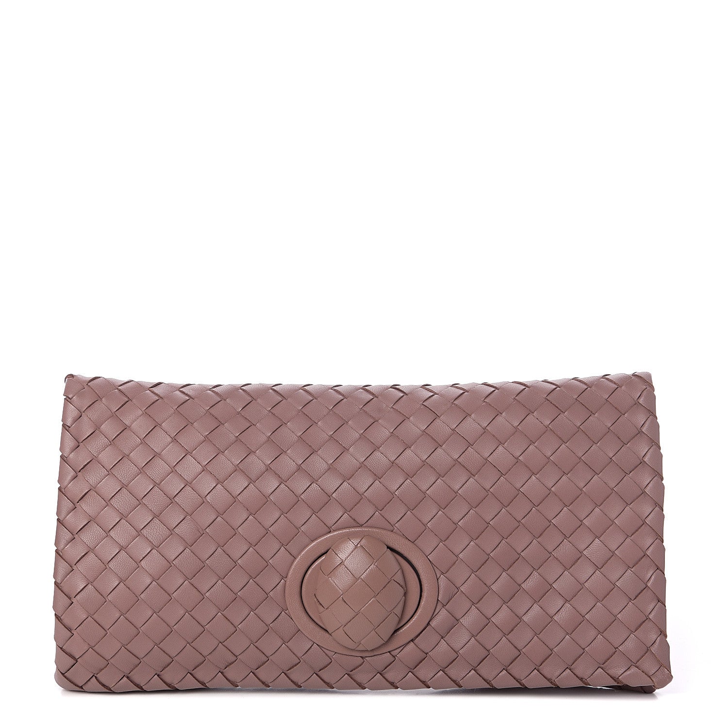 Bottega Veneta Nappa Intrecciato Turnlock Clutch Deco Rose 1 of 9