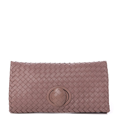 Bottega Veneta Nappa Intrecciato Turnlock Clutch Deco Rose 1 of 9
