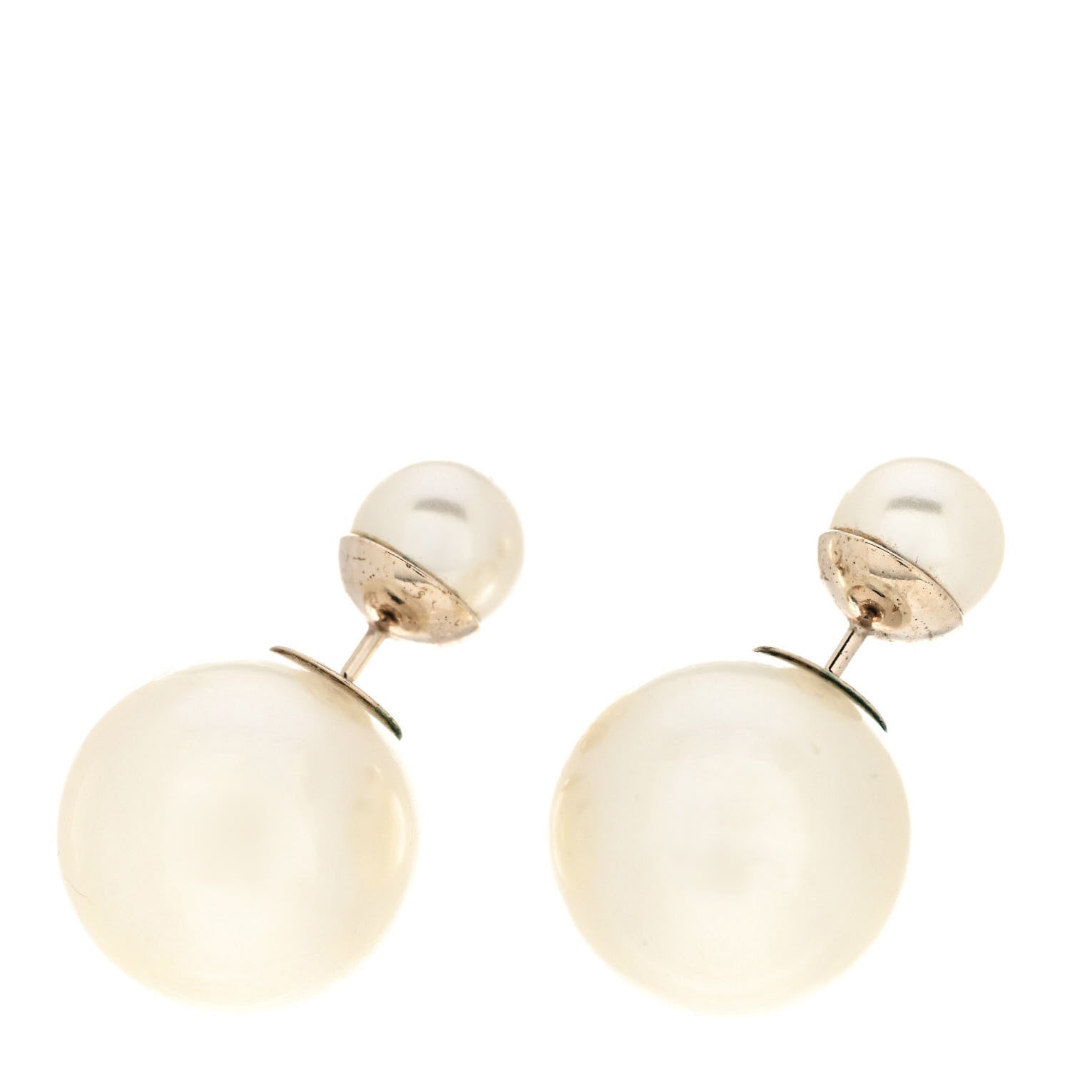 Christian Dior Pearl Mise En Dior Tribal Earrings Gold 1 of 5