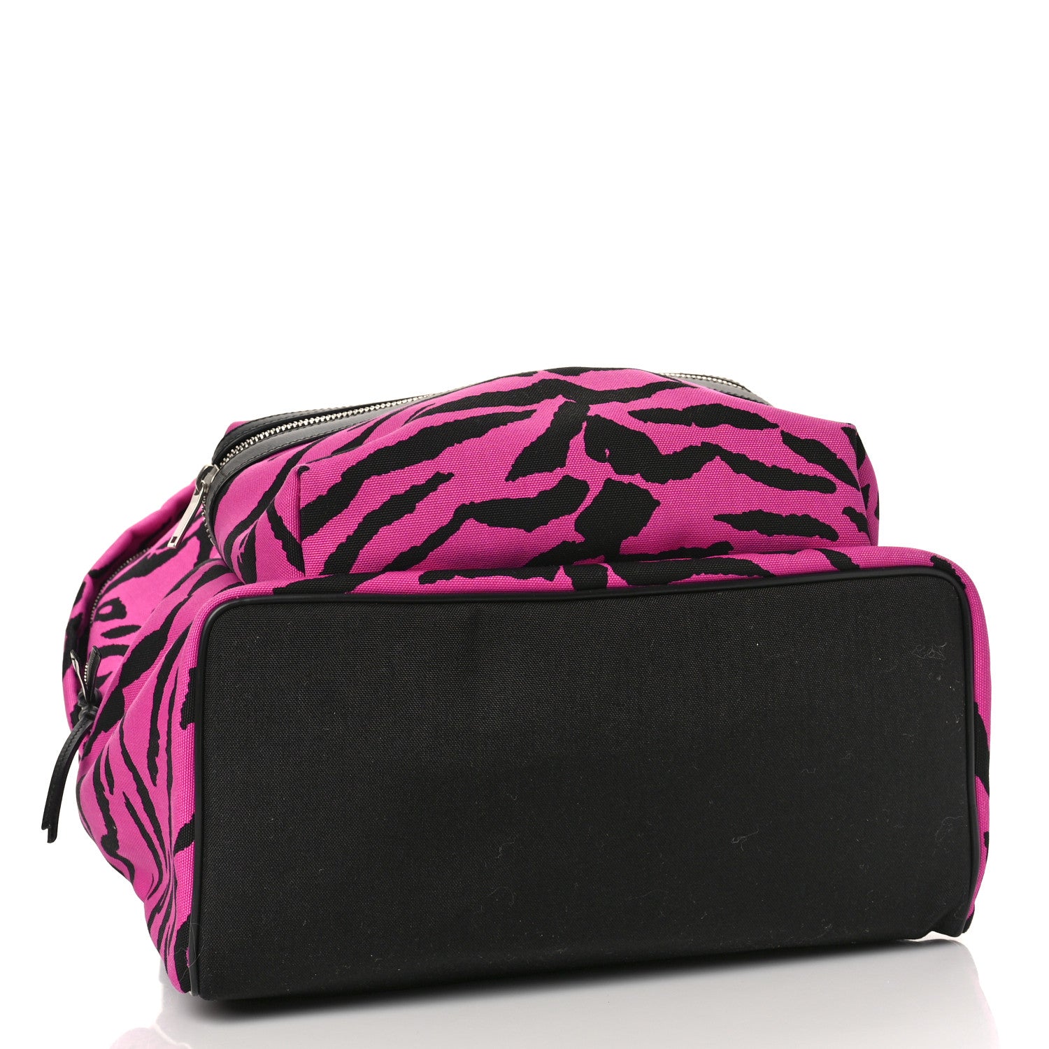 Saint Laurent Canvas Zebra Print City Backpack Pink Black 4 of 8