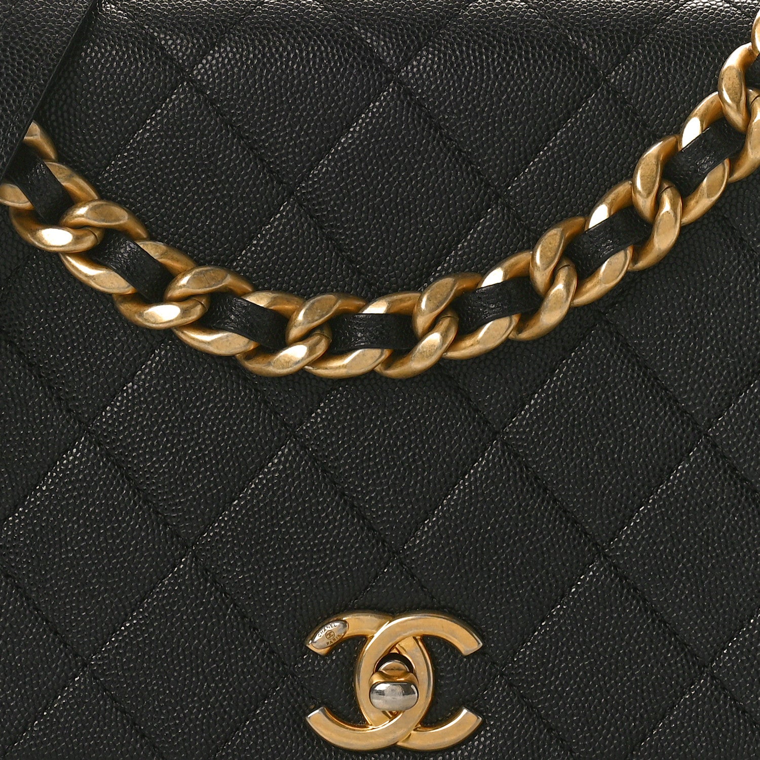 Chanel Caviar Quilted Medium Fashion Therapy Flap Bag Black 8 of 10