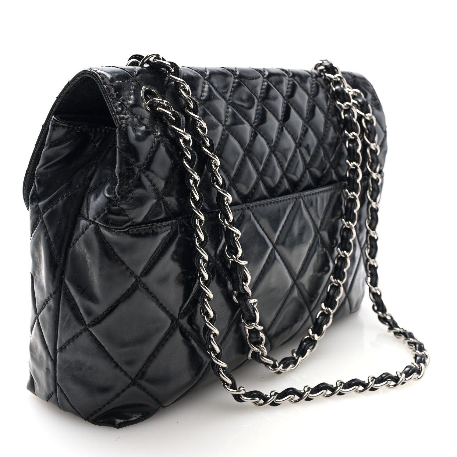 Chanel Vinyl Quilted In the Business Flap Bag Black 3 of 10